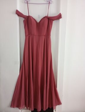 Kennedy Blue Bordeaux Soft Maroon Burgundy Bridesmaid Dress Size 14